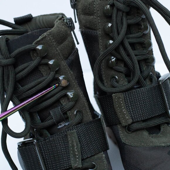 Steve Madden Nayra Camo Platform Boots Sz 6M Lace-Up Lug Sole Combat Style - Picture 13 of 13